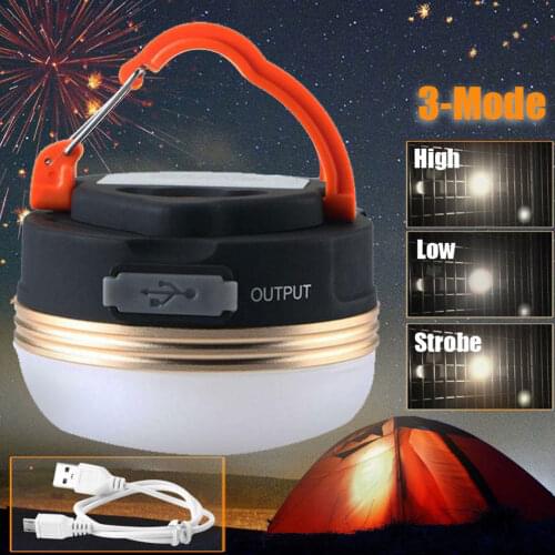 USB rechargeable Camping tent lantern Magnetic LED working Emergency Lamp Flashlight Outdoor Tent Hiking Night Hanging light