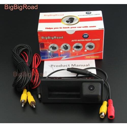 BigBigRoad Car Trunk Handle Rear View Parking Camera For SKODA Octavia MK3 MK2 A7 5E Facelift 2016 2017 2018 Night Vision