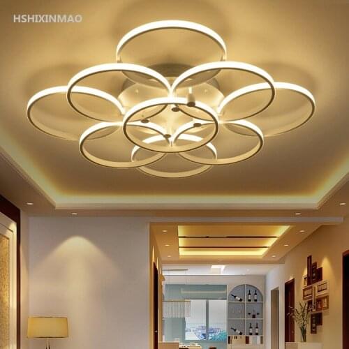 Creative Ring Ceiling Light High Quality Acrylic Living Room Bedroom Ceiling Lamp New Home Ceiling Light AC85-265V