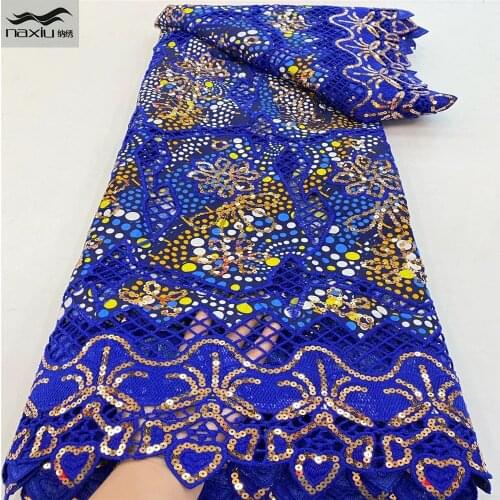 Madison African Wax Sequins Lace Fabrics 2021 Nigerian French Tulle Lace Fabric With Sequin Lace Fabric For Wedding Dress