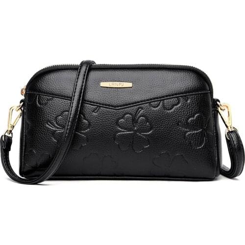 High Quality Leather Small Shoulder Crossbody Bags For Women 2021 Designer Clutches Wallets Luxury Ladies Wristlets Purses Retro