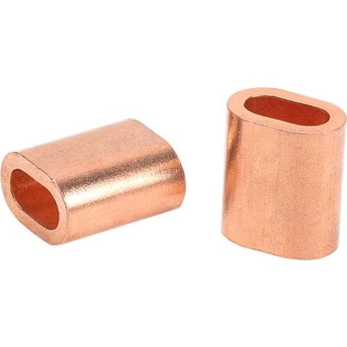 Wholesale!!M1/1.2/1.5/2.0/2.5/3MM Diameter Copper Oval Wire Rope Clips Copper Clamps Copper Ferrules Copper Crimping Sleeves