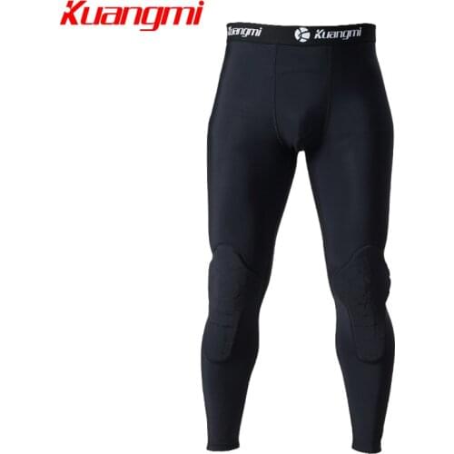 Kuangmi Men Compression Pants Running Sports Male Gym Fitness Jogging Pant Quick Dry Trousers Basketball Training Tight Legging