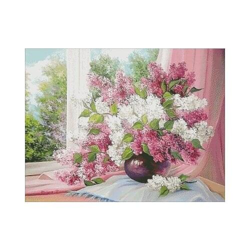 Flowers counted cross stitch package flower aida 22ct 25ct 18ct 14ct 11ct people kit embroidery