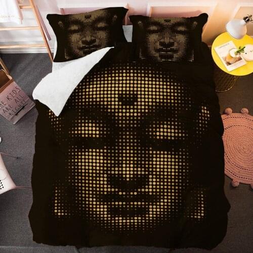 Fantasy Buddha Statue Bedding Set Comforter 3D Print Luxury Duvet Cover Set Home Textile Decoration Adult Queen King Single Size