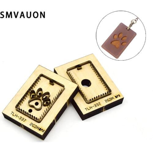 Wooden Die Cutting DIY Customizable Cat palm Chest Card bag Leather Mold Punch Tool Suitable For Die-cutting Machines
