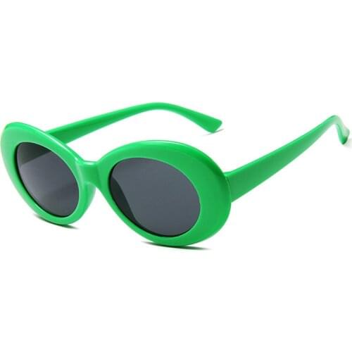 Punk Female Clout Goggles Kurt Cobain Eyeglasses Men Oval Sunglasses Women Unisex Hip Pop Sun Glasses Lady Oculos UV400