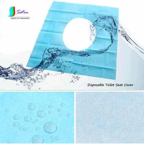 O0031 40PCS Single independent Pack Portable Travel Paper Disposable Toilet Seat Covers with White Front and Blue Back