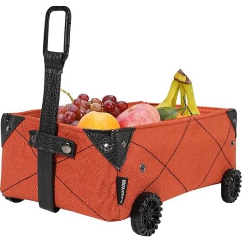 Camping Durable Storage Box Waterproof Wear-resistant Folding Trolley High-capacity Portable Box For Outdoor Hiking Travel