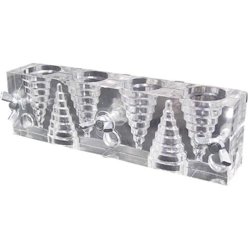 Transparent Plastic Incense Cone Tower Mold with 6 Holes Handmade Backflow Fragrant Clear Mould DIY Craft Making Tools