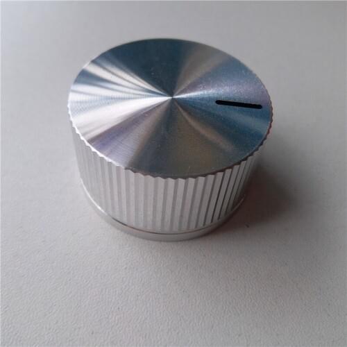 1pcs aluminum cap knob potentiometer knob 40*22*6mm Instrument instrument handle fine-tuning knob knob mirror vertical stripe