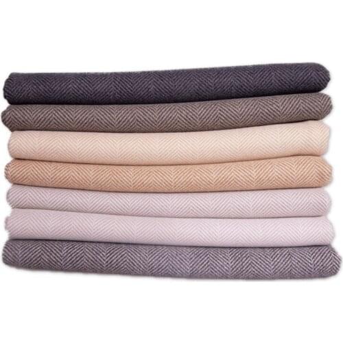 Herringbone Woolen Cloth Garment Fabric Clothes Coat Pants Autumn Winter Thickening Imitation Wool Single-sided Woolen Material