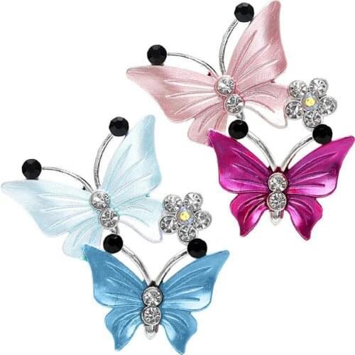Lovely Dual Butterfly Car Air Outlet Freshener Perfume Clip Diffuser Decor Lovely and Beautiful clip