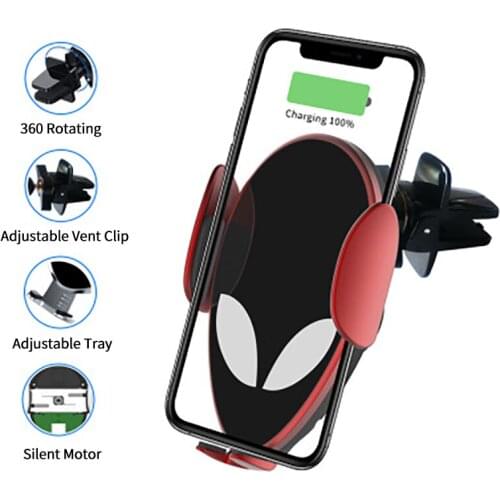 Universal 15W Car Qi Fast Wireless Charger iPhone XS 11 XR 12 Pro Max Samsung S10 S9 S8 Huawei Car Air Vent Mount Phone Holder