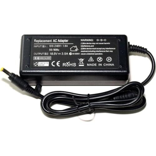 AC Laptop Charger Power Adapter Replacement 18.5V 3.5A 4.8*1.7mm 65W For HP Compaq 6720s 500 510 520 530 540 550 620 625 G3000