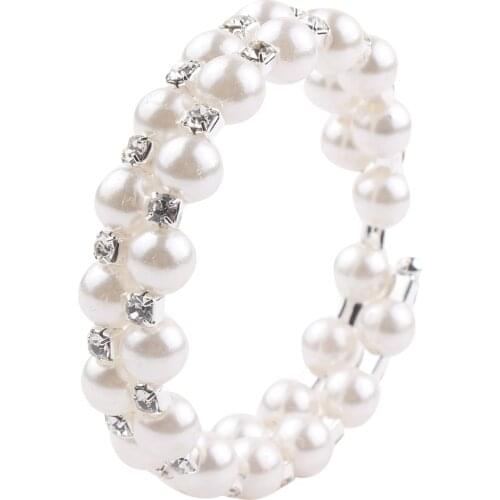 Fahsion Crystal Imitation Pearl Bracelets For Women Multi Layer Wide Bracelets & Bangles Pulseras Mujer Jewelry