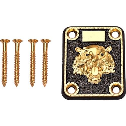 1 Set Guitar Neck Plate For Electric Guitar Replacement, Golden