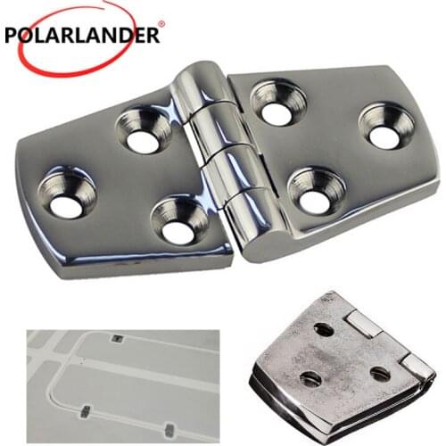 1 Piece 6 Holes Deck Door Hatch Locker marine grade 316 stainless steel 76*38MM Strap Butt Hinge Hardware for Boat Marine
