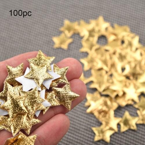 100pcs Gold Silver Cloth Christmas Five-pointed Star Home Confetti Decor Christmas Decorations For Home 2022 New Year Navidad
