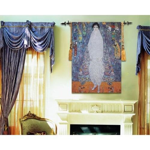 140*96cm wall hanging Home textile decoration Klimt - Adele Baroness Soft cotton Woven Jacquard European Belgian tapestry