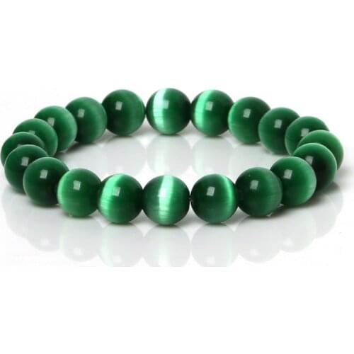 19cm/strand High Quality 6mm/8mm/10mm Multi Colors Glass Stone Round Cats Eye Bracelet Beaded Charms For DIY Fashion Jewelry