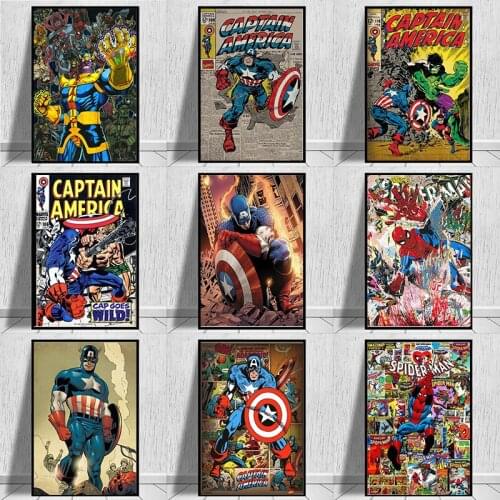 Marvel Superhero Avengers Movie 5D Handmade Diamond Painting Cross Stitch Iron Man Captain America HD Poster Electronic Stamp Wa