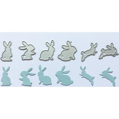 6pcs Easter Rabbit Metal Cutting Dies Stencil Scrapbooking DIY Album Stamp Paper Card Embossing Decor Craft New Dies for 2020