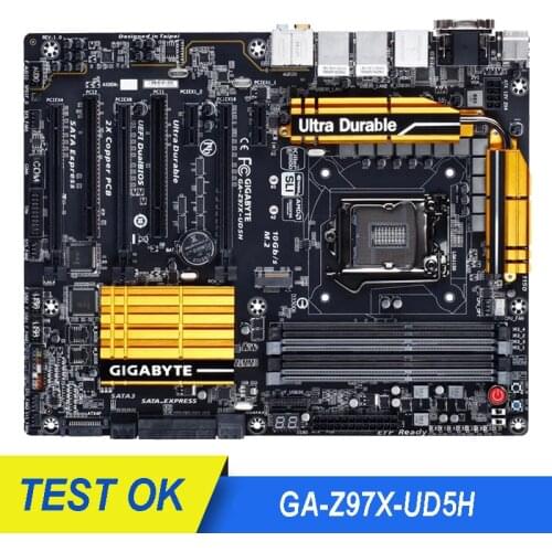 For Gigabyte GA-Z97X-UD5H Original Used Motherboard Z97X-UD5H Z97 Socket LGA 1150 DDR3 USB3.0 SATA3.0 ATX 32GB