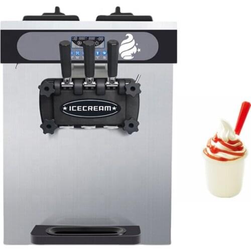 Hot Sale Ice Cream Machine Stainless Steel Ice Cream Makers Three Colours Soft Ice Cream Machine Commercial