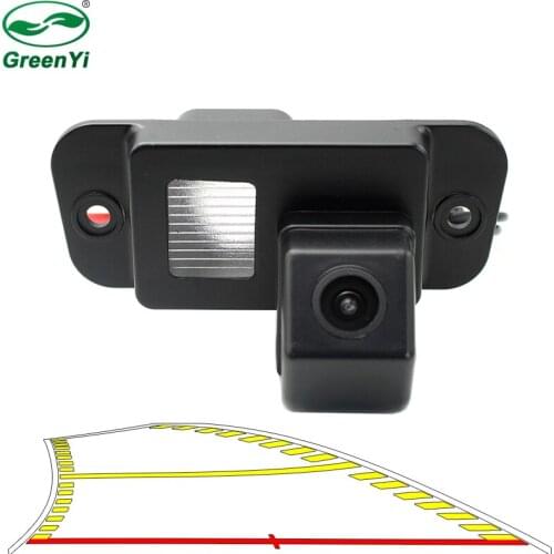 HD 4089T Vehicle Dynamic Trajectory Parking Line Car Rear View Reverse Backup Camera For Ssangyong Rexton Korando Actyon
