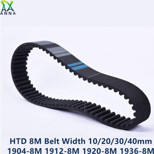 HTD 8M synchronous Timing belt C=1904/1912/1920/1936 width 10/20/30/40mm Teeth 238 239 240 242 HTD8M 1904-8M 1912-8M 1936-8M