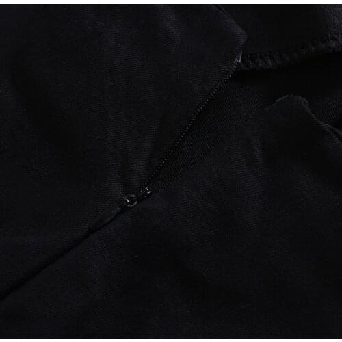 Korean Style Black Package Hip Skirts Slit Irregular Hem Pencil Micro Mini Skirt P31B