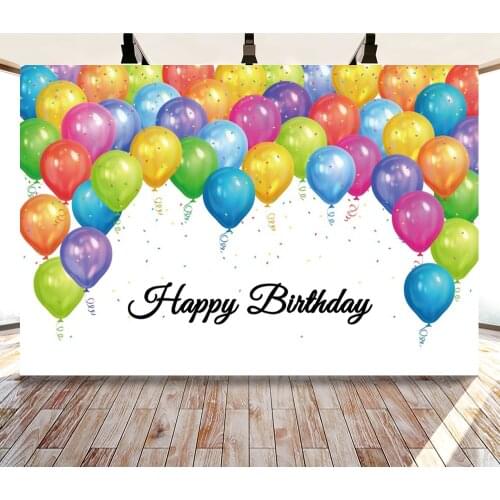 Laeacco Colorful Balloons Birthday Party Decor Photography Backdrops Photographic Backgrounds For Photo Studio Photophone Studio