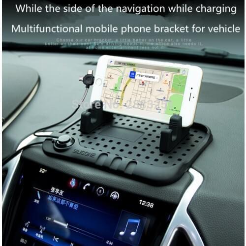 Multi-functional Car Navigation Mobile Phone Anti-Slip Mat USB Charger for Mini cooper jcw clubman countryman cabrio Accessories