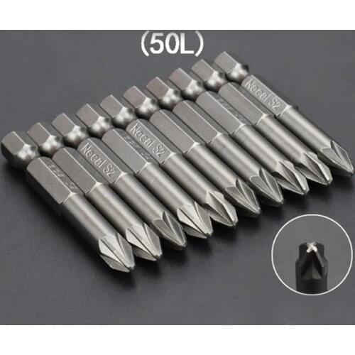 1/4" 50mm PZ1 PZ2 PZ3 Screwdriver Bit Set Repair Tools Pozidriv Screwdriver Kit Drill Bit for Power Household Hand Tool