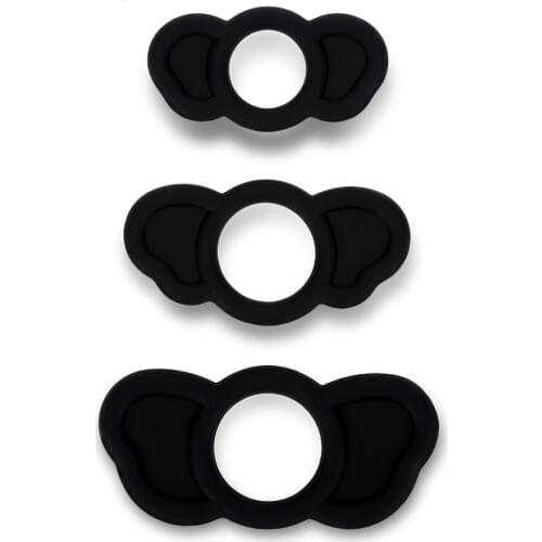 3pcs Silicone Elephant Shape Cock Rings Set