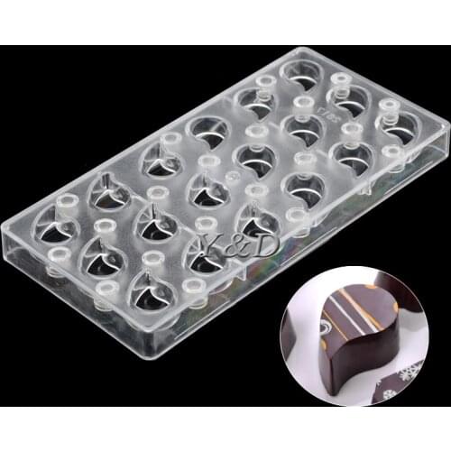 Crescent Comma Magnet Magnetic Plastic Transfer Mold Polycarbonate PC Chocolate Mold Baking Mould DIY Handmade Chocolates