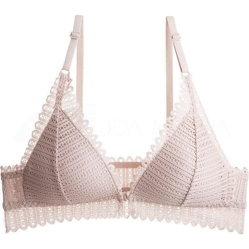 Shopify 2020 New Sexy Lace Bralette Wireless Front Closure Bra Sexy Lingerie Adjusted Push Up Bras for Women Underwear Dropship