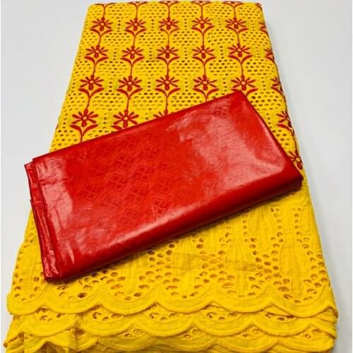 Swiss lace fabric 2.5yards +2.5yards bazin riche fabric african french cotton embroidery lace dubai style for party