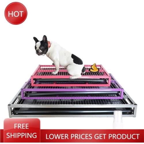 Stainless Steel Dog Training Toilet Indoor Dog Potty Toilet Dog Pad Holder Portable Litter Medium Mascotas Tray Pet Supplies