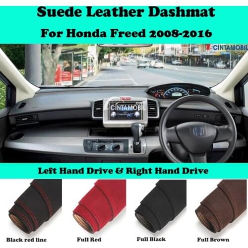 For Honda Freed GB3 GB4 GP3 2008 2009-2016 Suede Leather Dashmat Dashboard Cover Pad Dash Mat Carpet Car-Styling Accessories