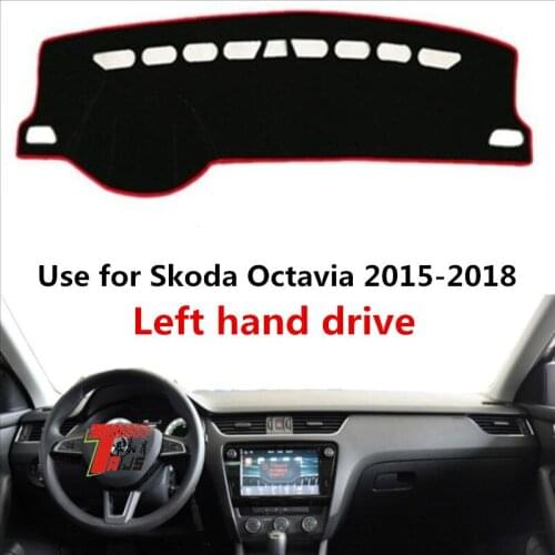 TAIJS Factory Classic Sport High Quality Polyester Fibre Car Dashboard Cover For Skoda Octavia 2015 2016 17 18 Left hand drive