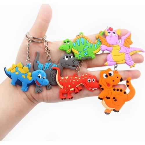 10pcs/lot Baby Shower Decorations Dinosaur Keychain Birthday Party Decorations Kids Gifts Tropical Jungle Party Decor Supplies