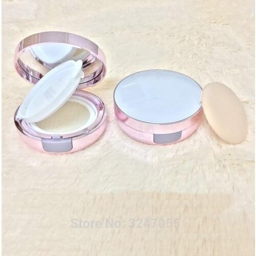 2Sets/Lot 10Sets/Lot Purple Cosmetic Foundation Packing Containers, DIY Beauty Makeup Tool, Empty Air Cushion Case with Puff