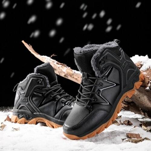 2020 new outdoor mens snow boots super warm plush suede winter boots mens casual mens winter sports shoes shoe size: 39-46