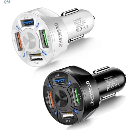 4 Ports 3 USB Car Charger Quick Charge 3.0 Universal Fast Charging in car 4 Port Mobile Phone Charger 13MF