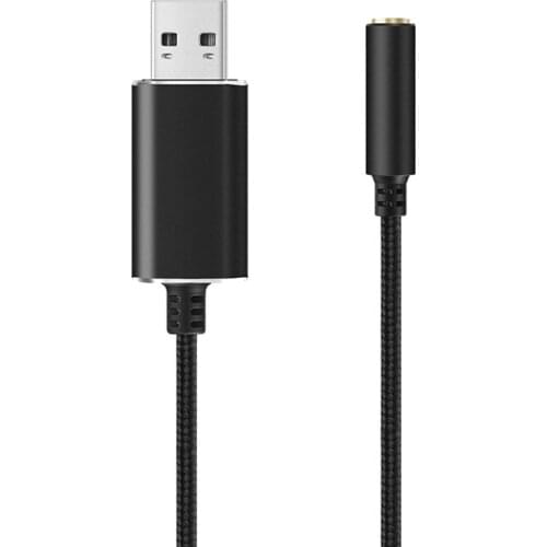 448F 0.2m/1m 2 in1 USB to 3.5mm Cable USB Computer Headphone Adapter Cable Converter for Earphone