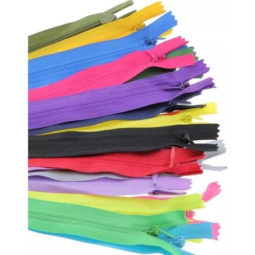 5 Pcs 3# 35cm Color Closed Tail Nylon Invisible Zipper For Sewing Toy/Pillow/Cushion/Skirt Zip Sewing Accessories