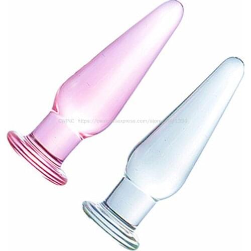 CW0239 Butt Vaginal Plug Sex Toys for Women Men Glass Masturbator Small Size for Beginner