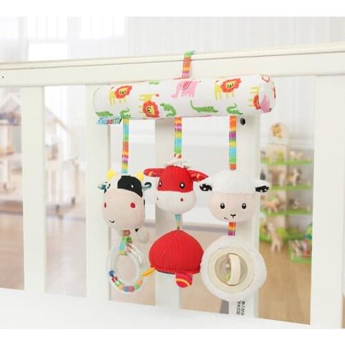 Children Mobile Rattles Amigurumi Plush Soft Doll Developing 0-12 Months Newborns Baby Stroller Toys